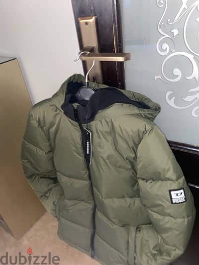 diesel olive winter jacket 100 % real and new age 12