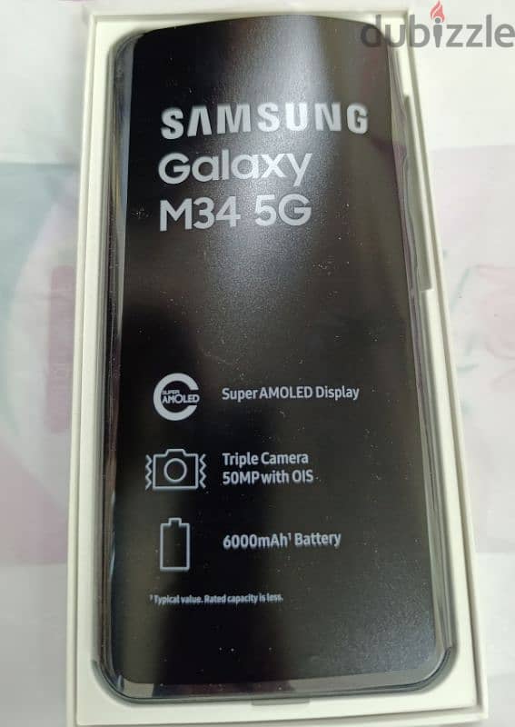 Samsung M34 كسر زيرو في الضمان مع ٢ جراب وسكرينه 1