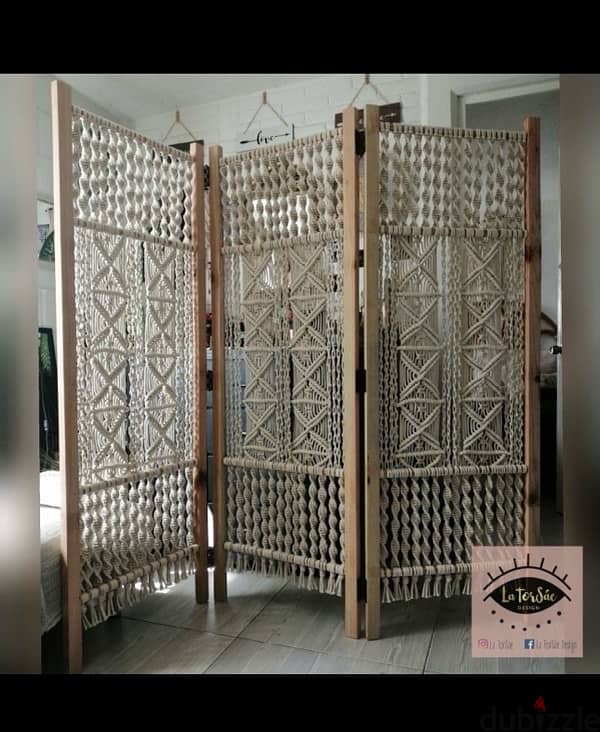 macrame divider بارافان هاند ميد مكرمية 0