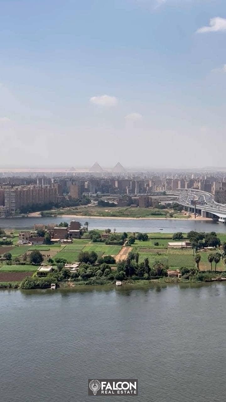 Apartment 415meter a direct view of Nile and pyramids The highest investment in Maadi [income in dollars on a daily basis] in NILE PEARL 0