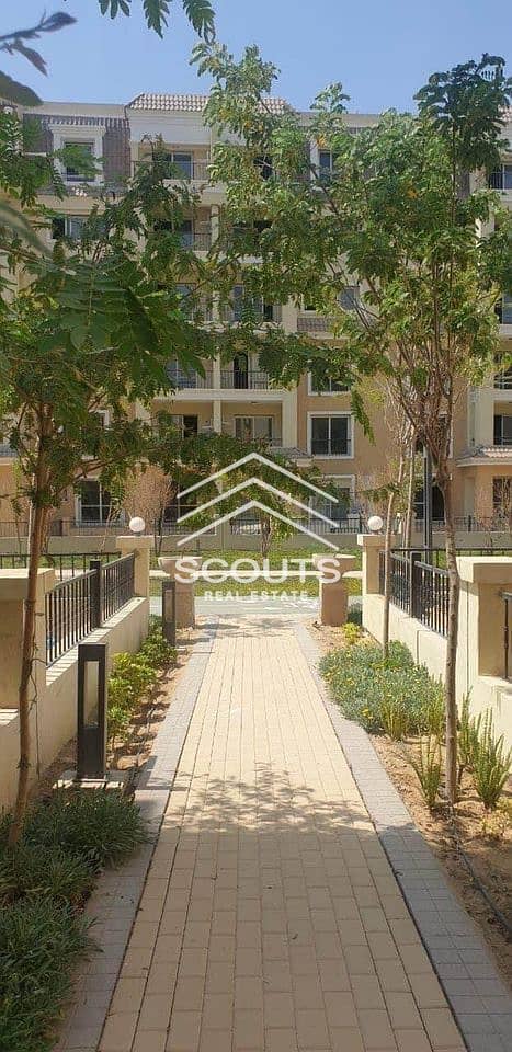 Apartment for sale ground floor landscape view Prime location in SARAI Mostakbal City 0