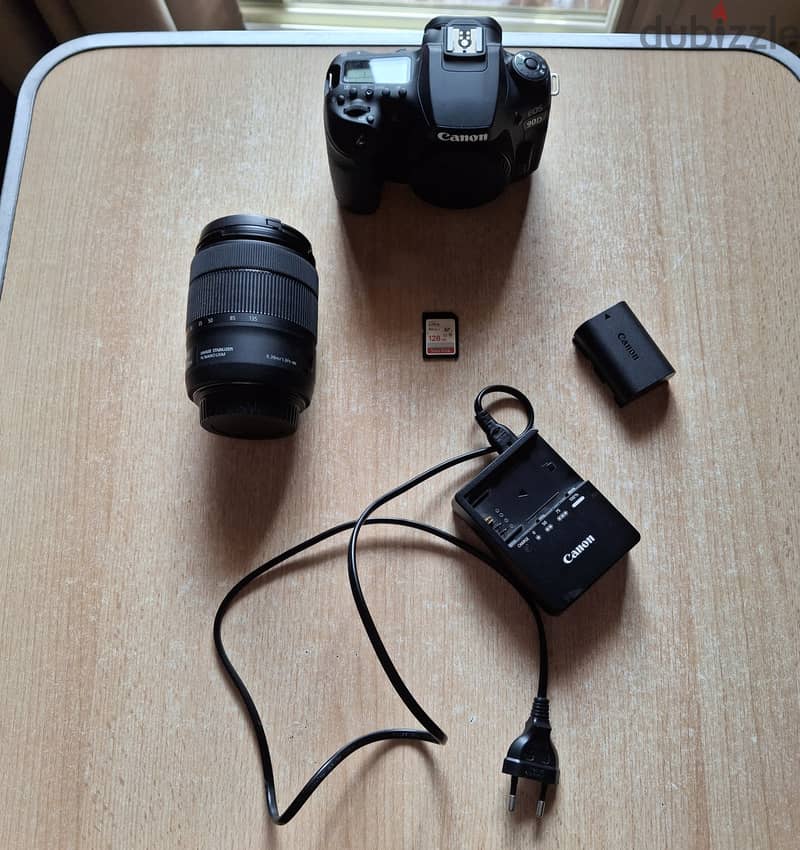 كاميرا Canon EOS 90D + EFS 18-135mm + 128 gb sd card DSLR 1