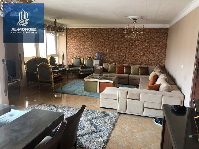 Ownership apartment, 168 meters, super luxury finishes, garden view, in Al-Rehab City, First Settlement 0