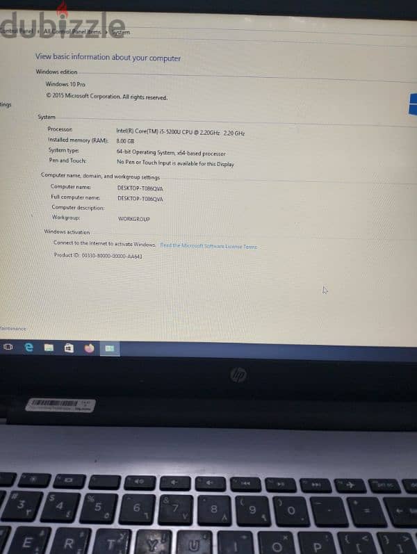 لاب hp كور i5جيل 5 0