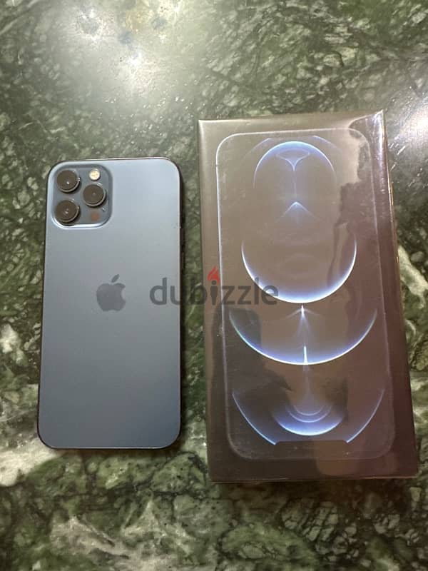 iphone 12 pro max  256 GB battery 85 with box  مش مفتوح قبل كده 0