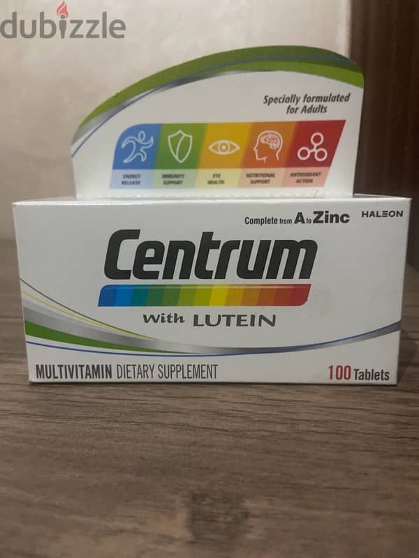 مكمل غذائي سنترم Centrum with Lutein 100 Tablets 0