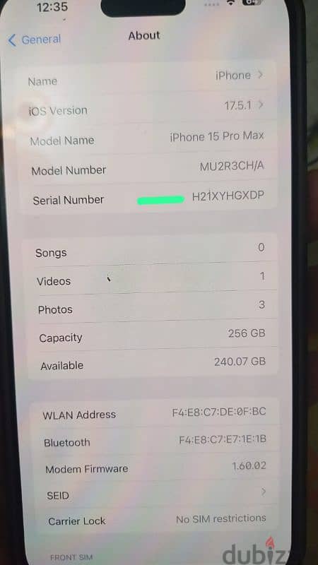 iPhone 15 pro max - 100% Battery - Dual SIM 6