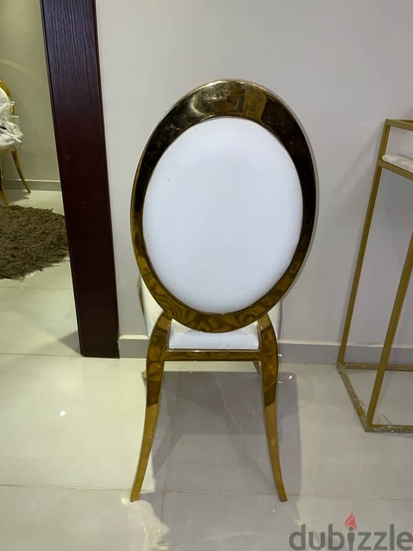 Gold and White Chair 2