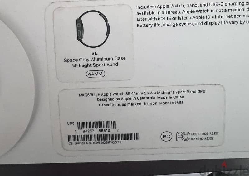 apple watch SE (44mm) 2