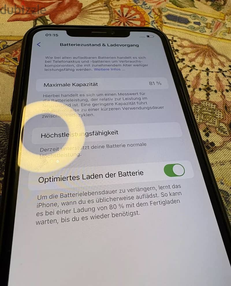 iPhone XS Max 256 81% 2