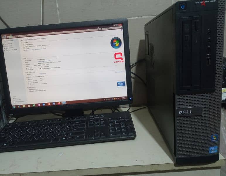 dell optiplex 390 core i3 desktop computerكمبيوتر وشاشة ٢٠ بوصة 1