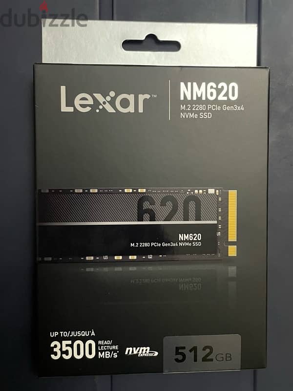 Lexar ssd m. 2 nvme 512 gb جديد متفتحش بالضمان 1