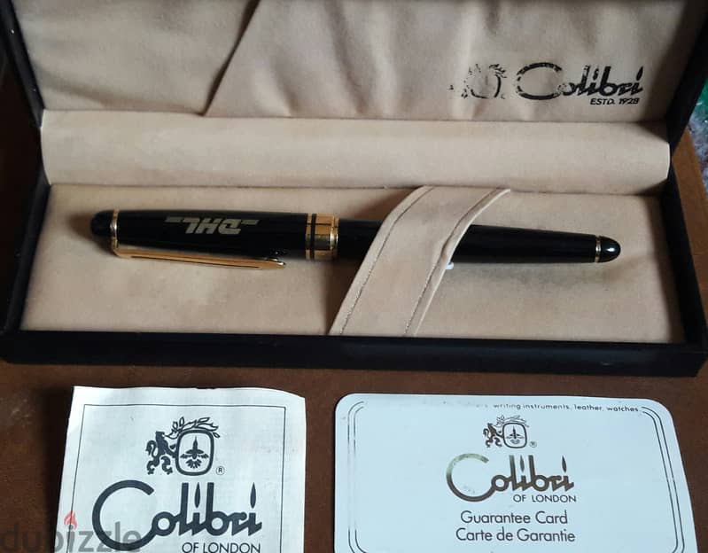 قلم حبر اصلي جديد مطلي دهب  Colibri London Fountain Pen 1