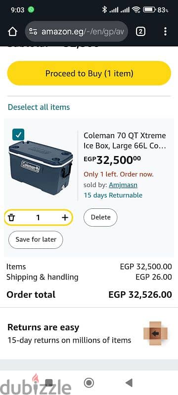 ايس بوكس كولمان امريكي 70 كوارتIce box Coleman 316 Series 70QT/66L 18