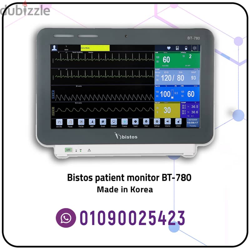 مونيتور بيستوس Bistos كوري 15 بوصة 5 وظيفة  لمراقبة المريض 0