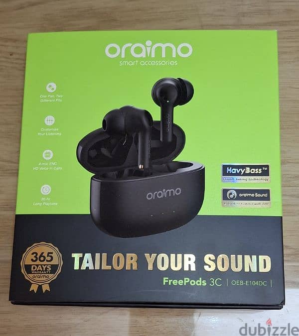 سماعات وايرلس Oraimo free puds 3c بالعلبة 0