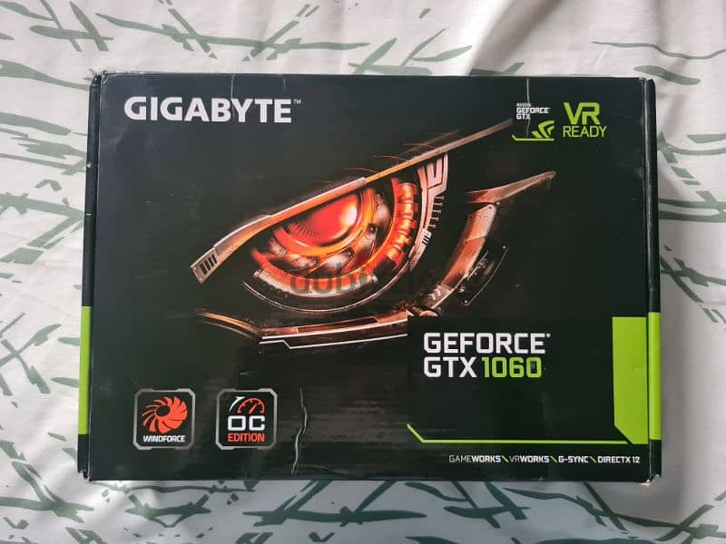 GIGABYTE NVIDEA GeForce GTX 1060 OC 3Gb VRAM 2x Windforce Fans 0