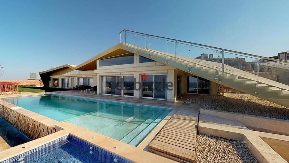 Standalone villa for immediate delivery, fully finished, first row directly on the sea, for sale in Blue Blue Village, Ain Sokhna (BLUE BLUE). 0