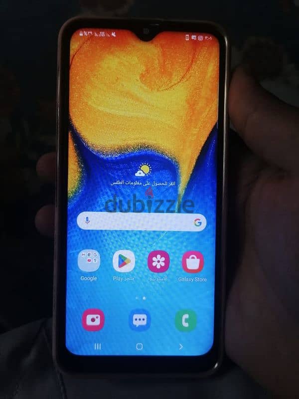 Samsung A20 32/3 مع العلبة والجراب مغير باغه فقط 0