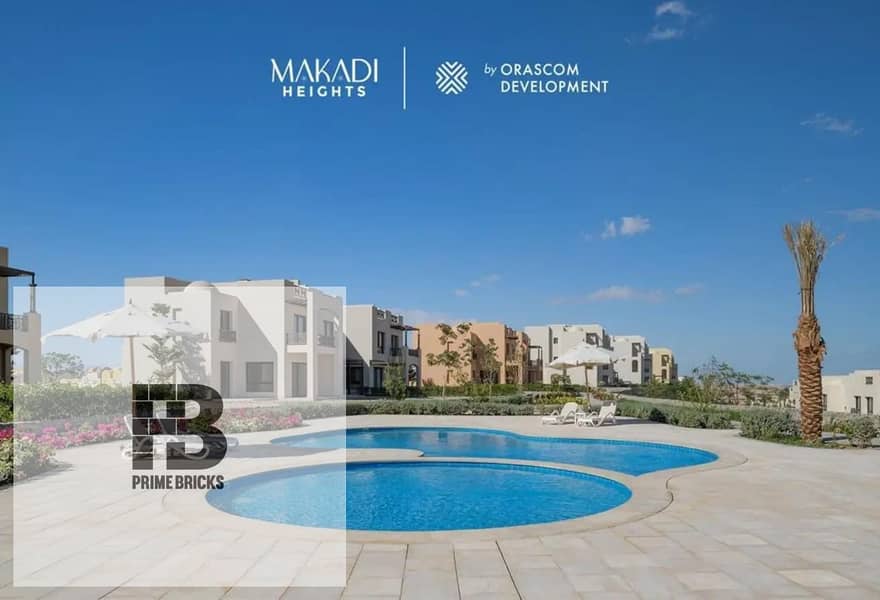 With a 10% down payment, a villa for sale in New Gouna Makadi Heights, View Lagoon 0