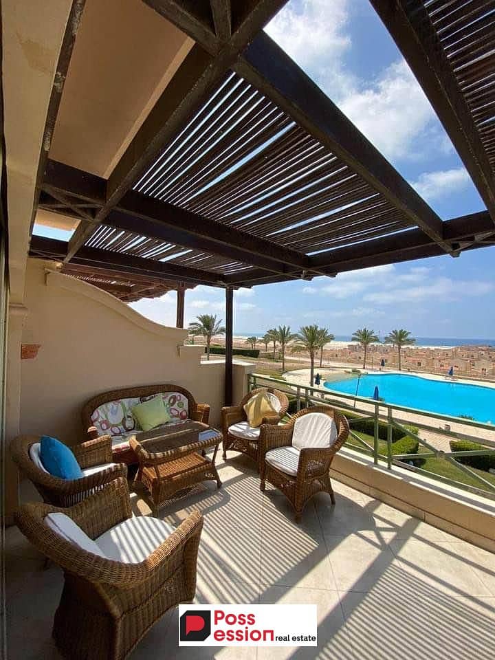 Two-bedroom chalet with a garden 130m finished with a very special view for sale in La Vista 6 Ain Sokhna near Galala City and next to Telal El Sokhna 0