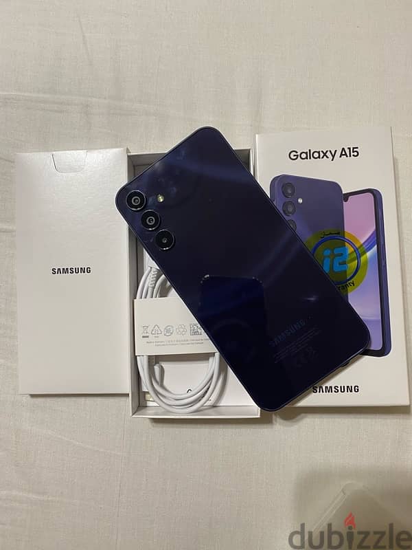 samsung A15 black 6 ram جديد استعمال اقل من شهر 0