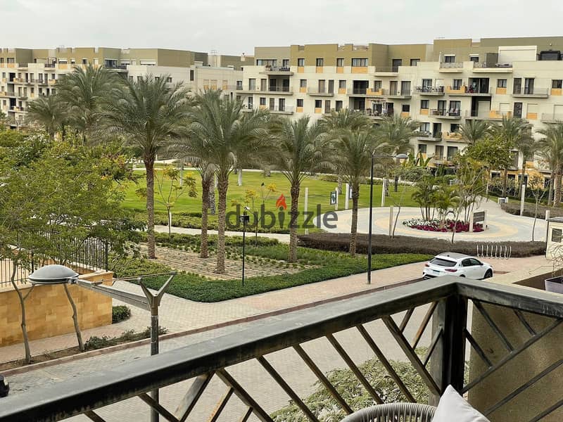 luxurious semi furnished apartment for rent 205m in sodic eastown - 3 bedrooms with AC's and kitchen - garden view 0