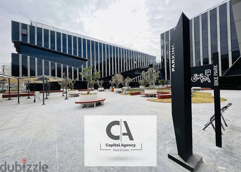 office 130M super lux finishing with Ac's for rent in EDNC Sodic - New Cairo 0