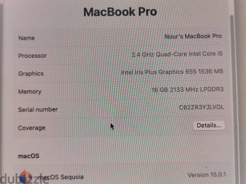 MacBook Pro (13-inch, 2019, Four Thunderbolt 3 ports) Touch Bar 2