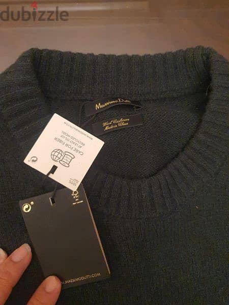 massimo dutti olive green pullover 1