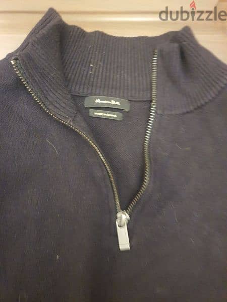 massimo dutti navy blue pullover 0