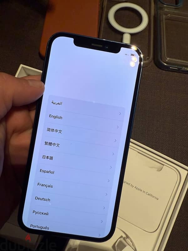 ايفون 12 عادي -128 جيجابايت - غير مفتوح - كل شئ يعمل - بطاريه 77 0