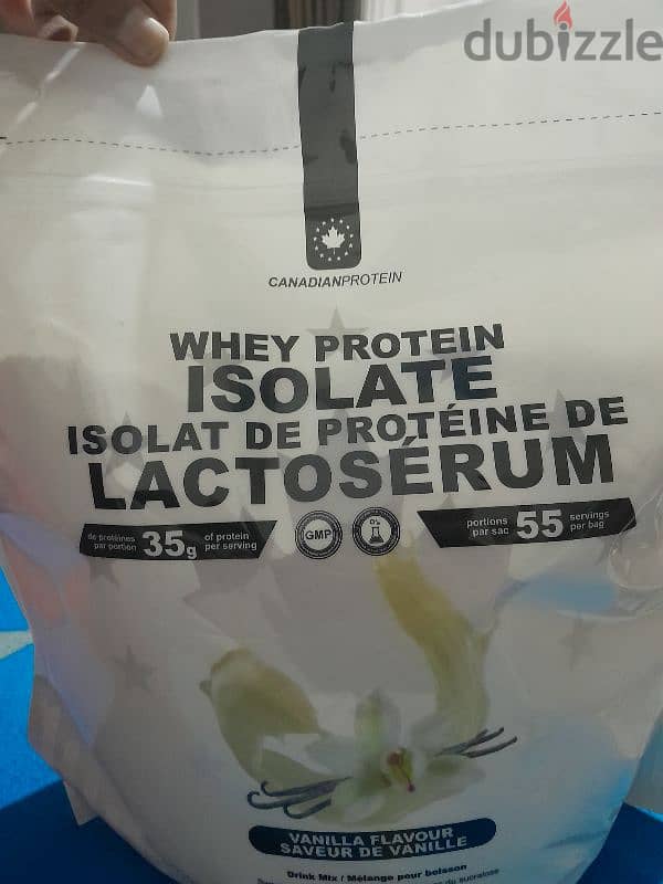 whey protein isolate 2.27kg 55 servings vanilla flavour جاي من كندا 0