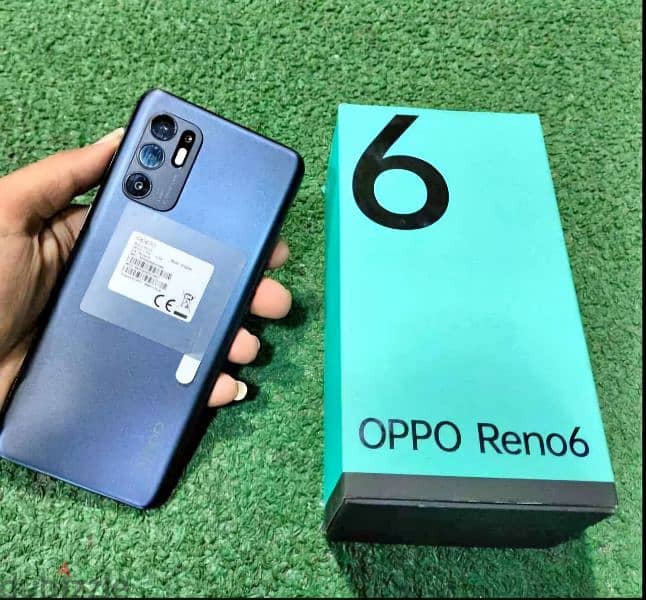 oppo reno 6  128مساحه 8رام كاميرا خلفيه 46 ,8 ,2 ,2 كاميرا اماميه 44 5