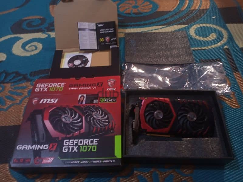 بالكرتونه وكل حاجته Nvidia gtx 1070 8g | msi gaming x 0