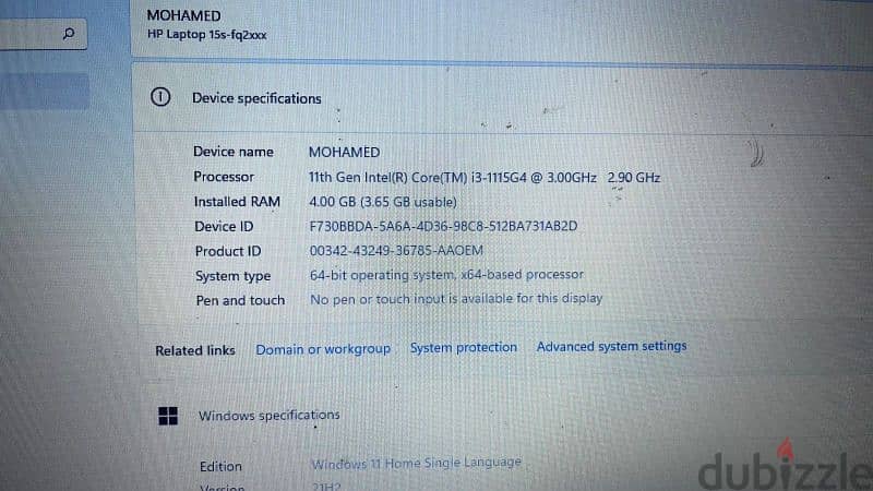 لاب توب hpهارد ssd 7