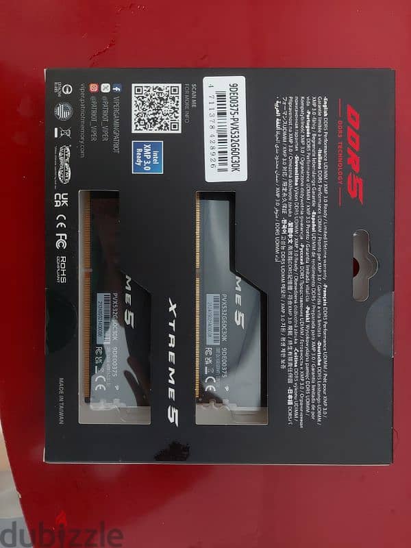 Ram 32Gb (2x16) Patriot Viper 6000MT Cl30 Non Rgb 1