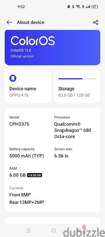 oppo A76 5