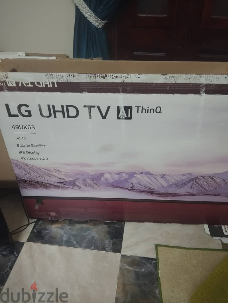 شاشة 49 بوصة lg سمارت 4k بكرتونتها حالة فوق الممتازة رقمى 01117818699 1