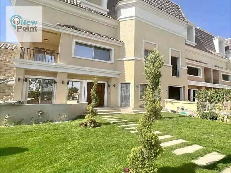 In front of the airport, own a 5-bedroom townhouse in installments over 6 years in Mostakbal City 0