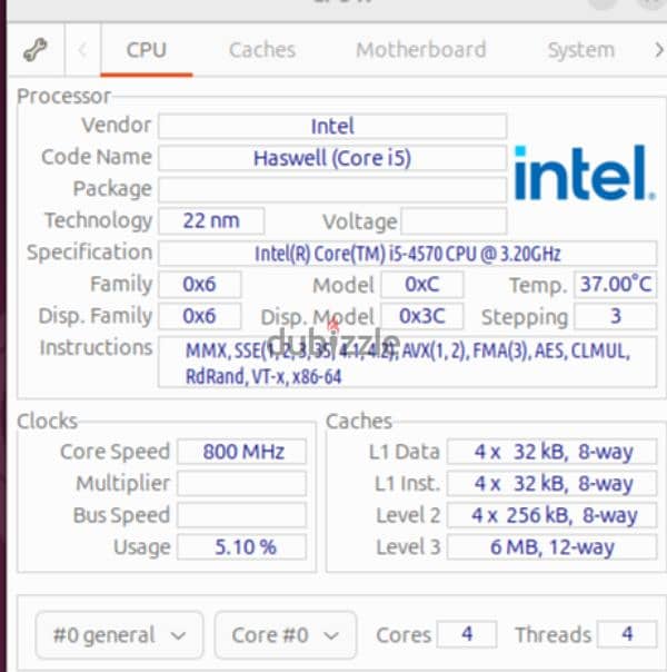 Lenovo Computer I5 4th gen, 8 GiB ram. Lenovo ThinkCenter M93p 3