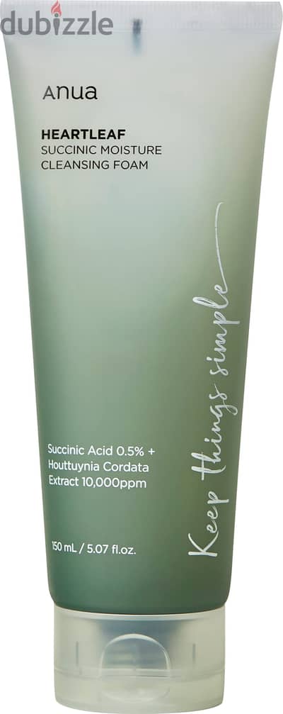 anua heartleaf succinic moisture cleansing foam