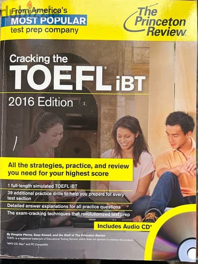 English book Cracking the TOEFL iBT 2016 edition