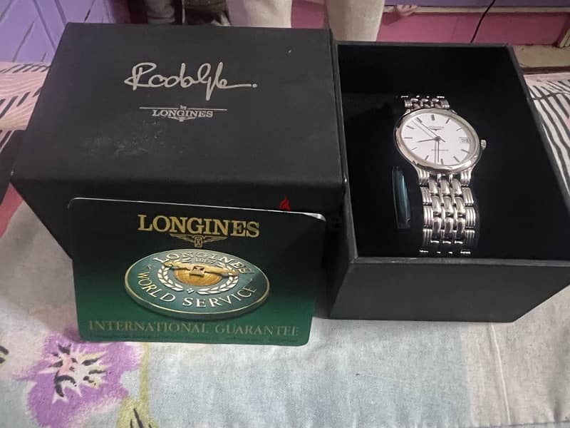 ساعة Longines سويسرى اصلى بالعلبة و الكارت و الكود 2