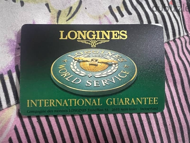 ساعة Longines سويسرى اصلى بالعلبة و الكارت و الكود 4