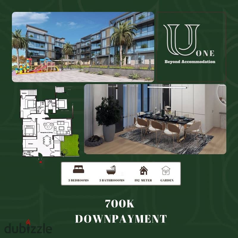 Get an apartment 199 meter with garden in the heart of sheikh zayed next to rabwa compound with downpayment 348,250 up to 9 years of installments 0