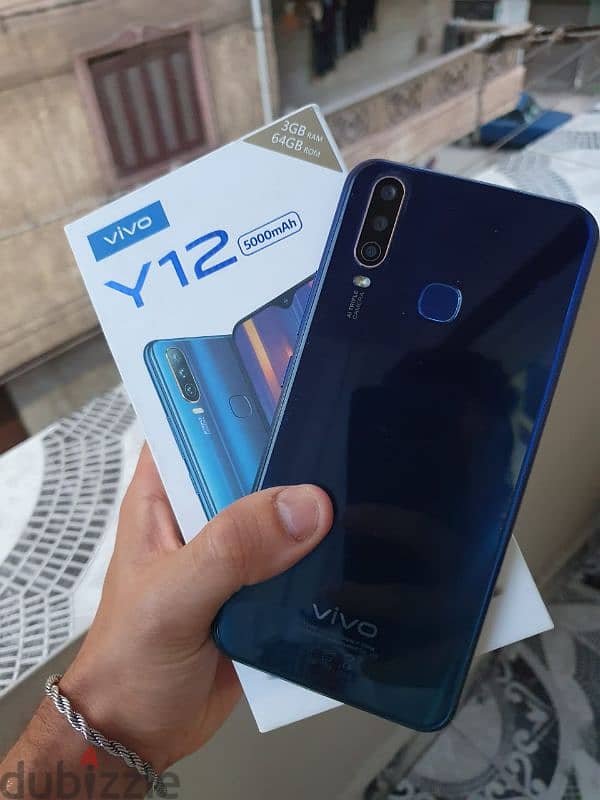 موبايل vivo y12 بالعلبة والشاحن جديد تقريبا 1