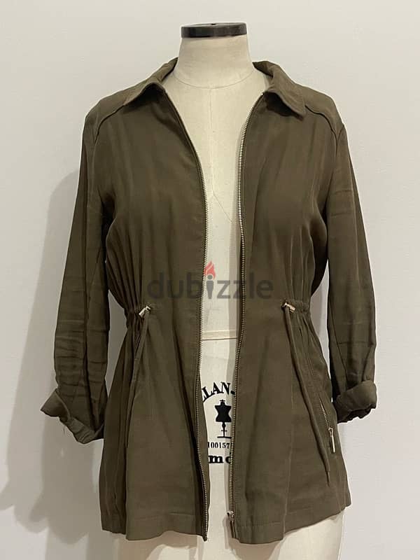 Zara olive green jacket 0