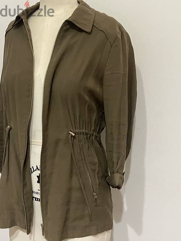 Zara olive green jacket 1