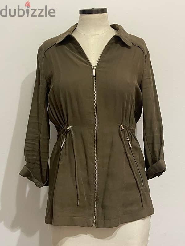 Zara olive green jacket 2